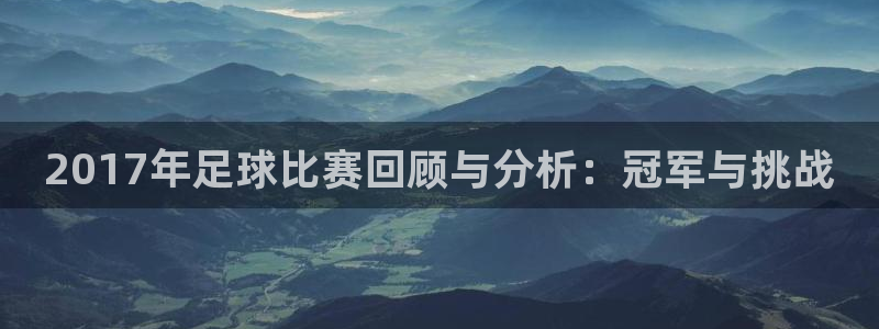 2017年足球比赛回顾与分析：冠军与